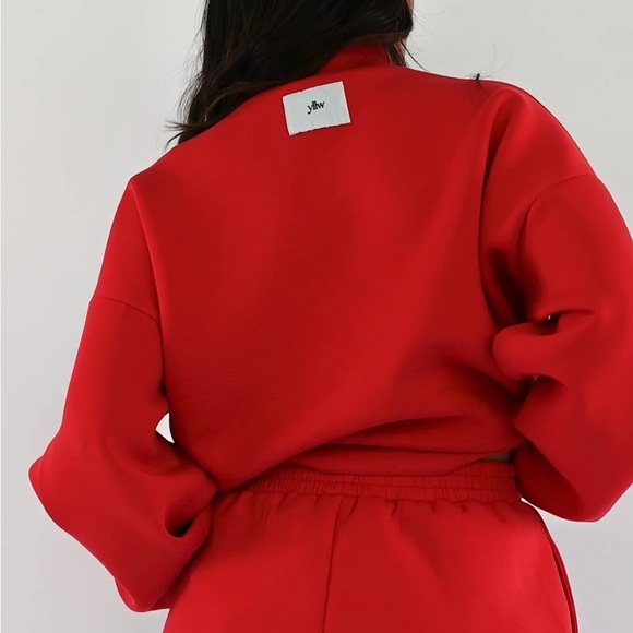 yllw the label Maya Scuba Pullover Mock Neck— Ruby - Picture 2 of 4